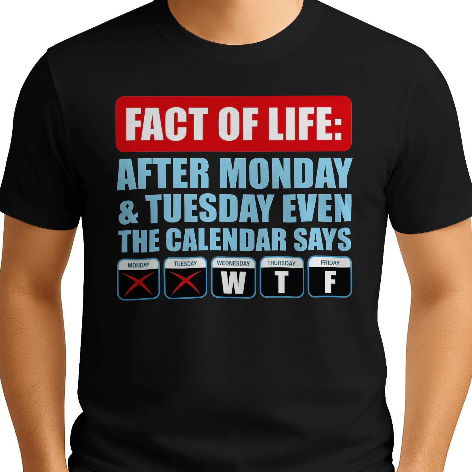 Fact Of Life Calendar WTF Shirt - Hilarious Work
