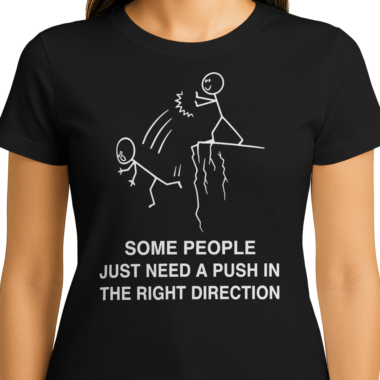 Some People Just Need A Push - Funny Dark Humor