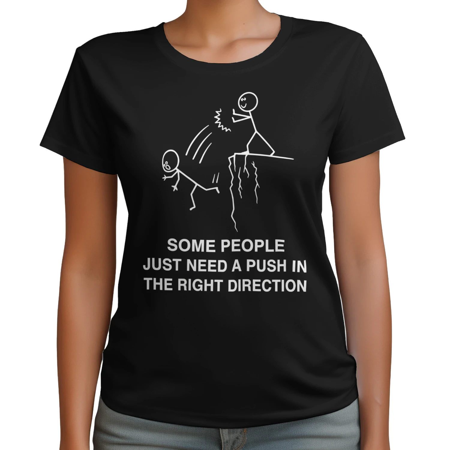 Some People Just Need A Push - Funny Dark Humor