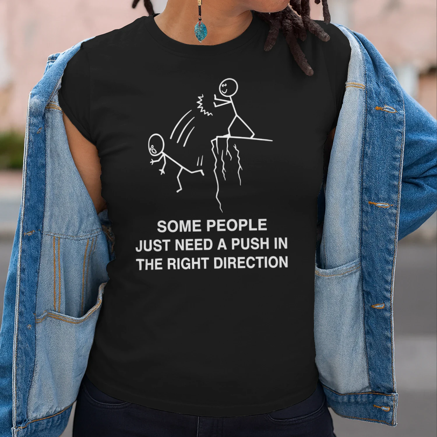 Some People Just Need A Push - Funny Dark Humor