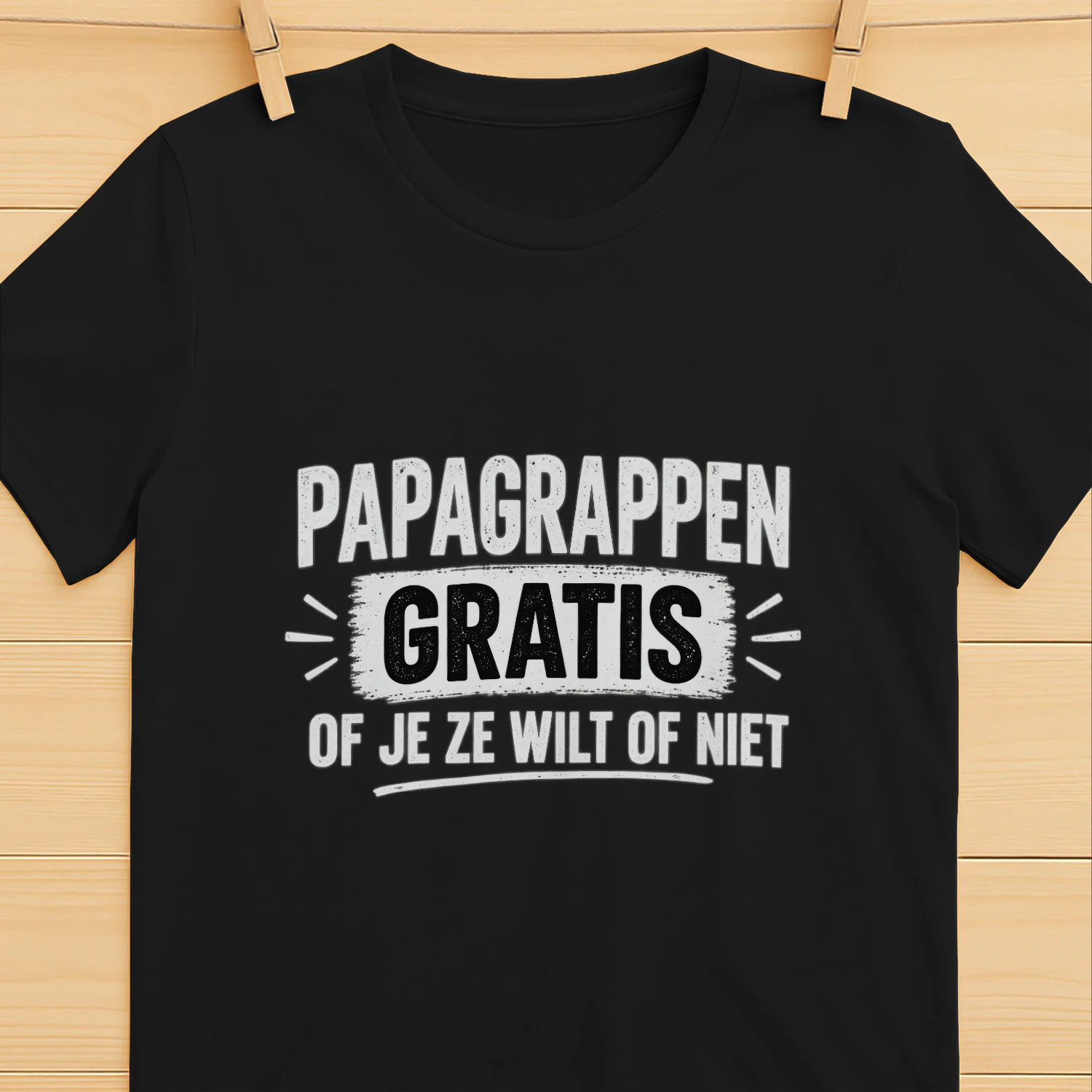 Papagrappen Gratis T-Shirt – Grappig Papa Shirt & Cadeau voor Vader