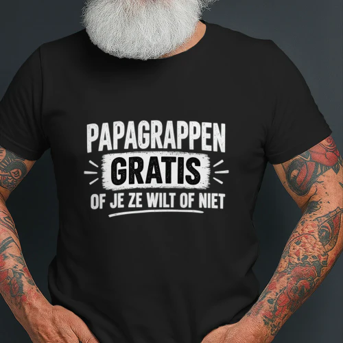 Papagrappen Gratis | Grappig Papa T-Shirt Cadeau