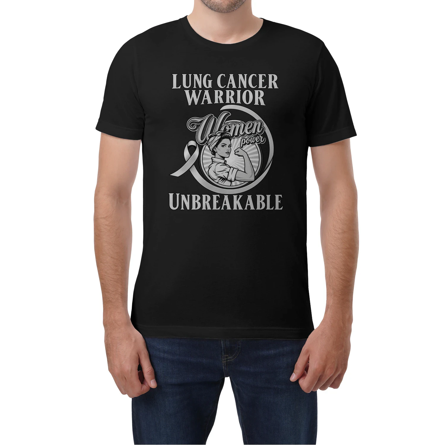 Lung Cancer Warrior Women Power Unbreakable