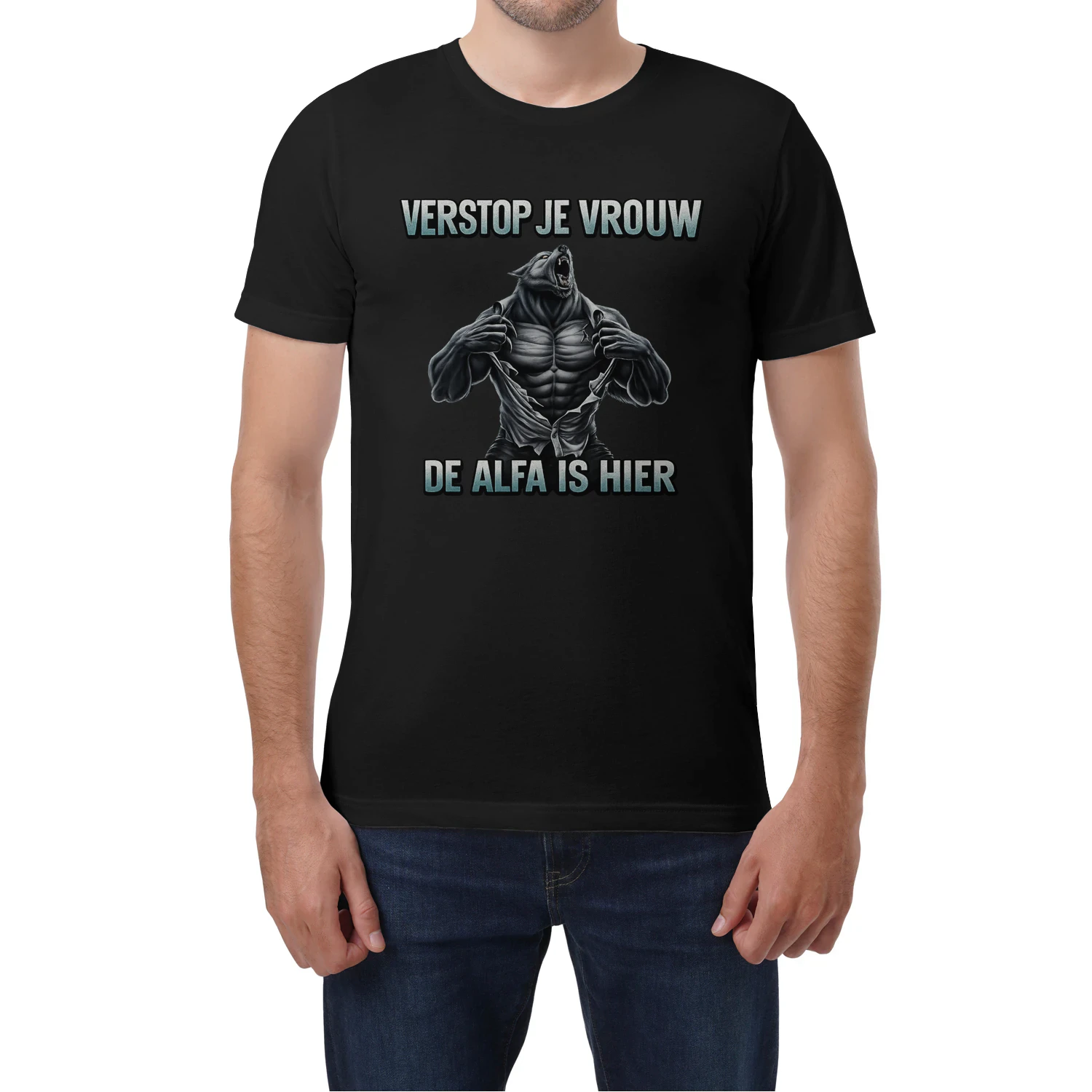 VERBERG JE VROUW DE ALPHA IS HIER