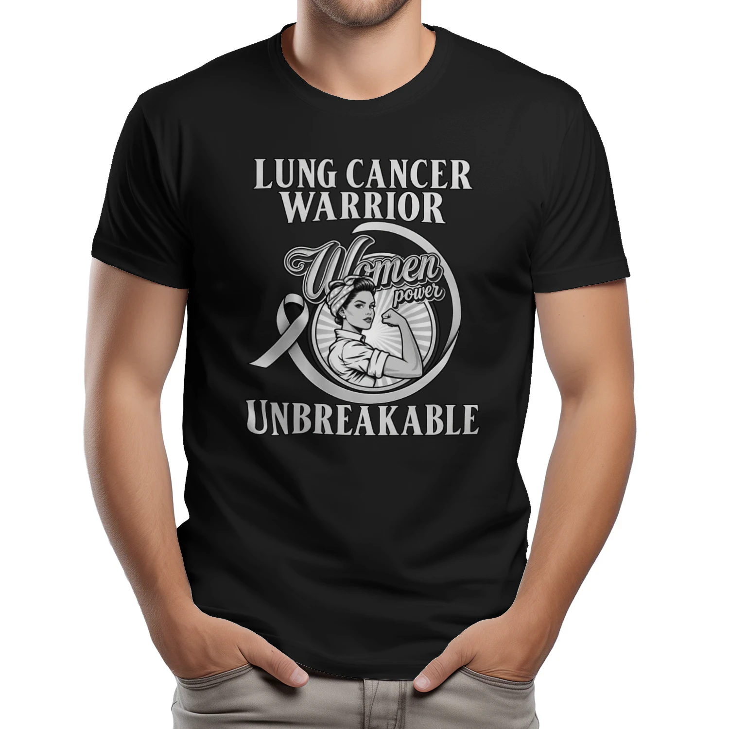 Lung Cancer Warrior Women Power Unbreakable
