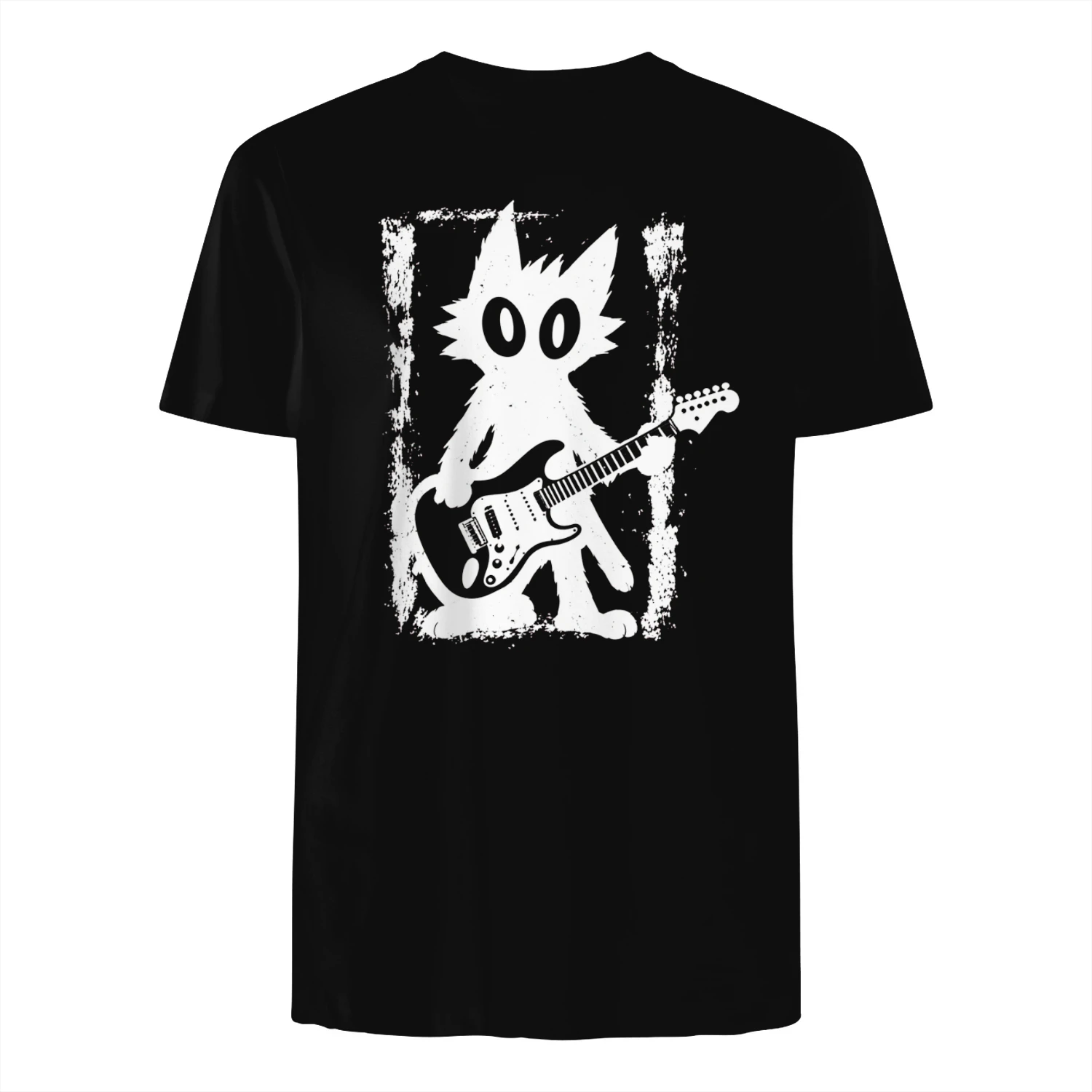 Wild Rock Cat Guitar T-Shirt 🎸