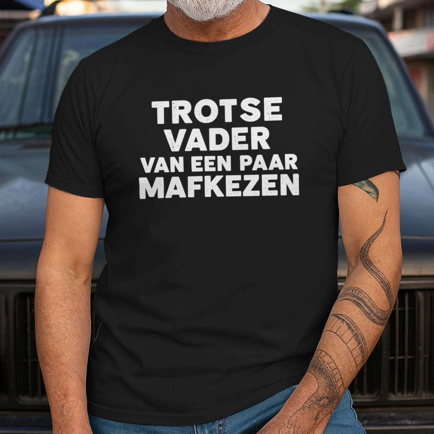 Unisex T-shirt- TROTS VADER VAN EEN PAAR MAFKEZEN (1)