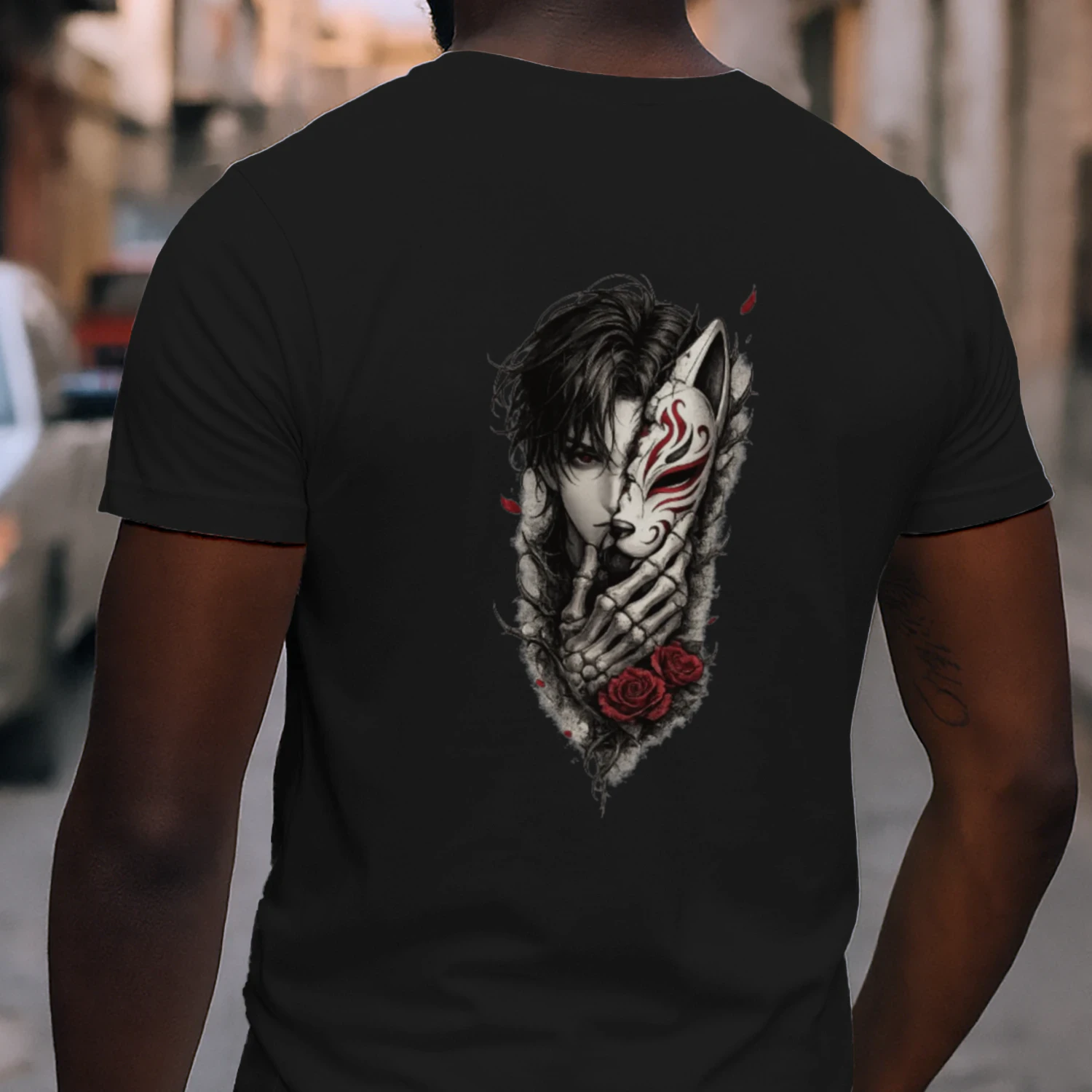 Broken Kitsune Premium Classic Tee – Dark Japanese Fox Spirit Anime Streetwear Shirt