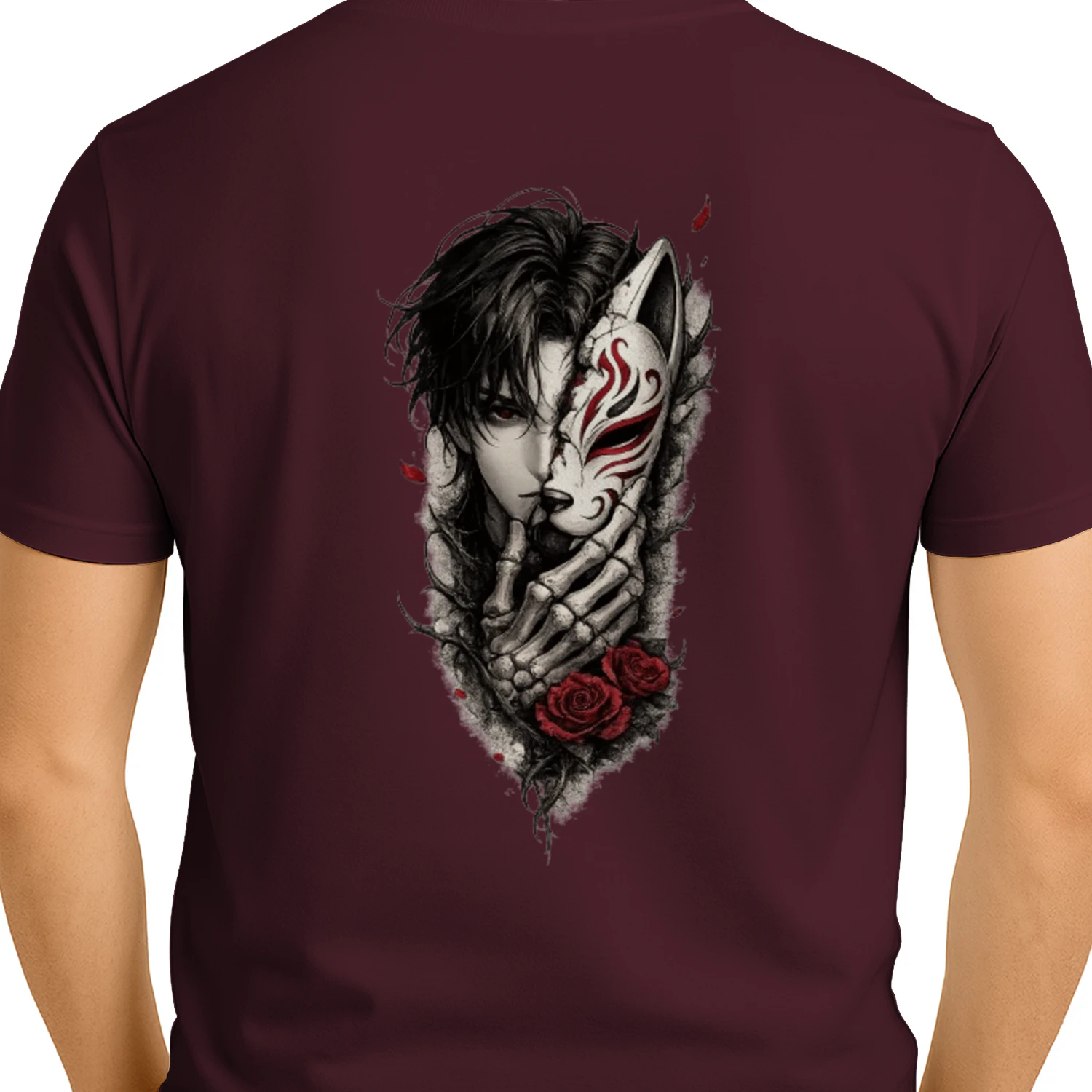 Broken Kitsune Premium Classic Tee – Dark Japanese Fox Spirit Anime Streetwear Shirt