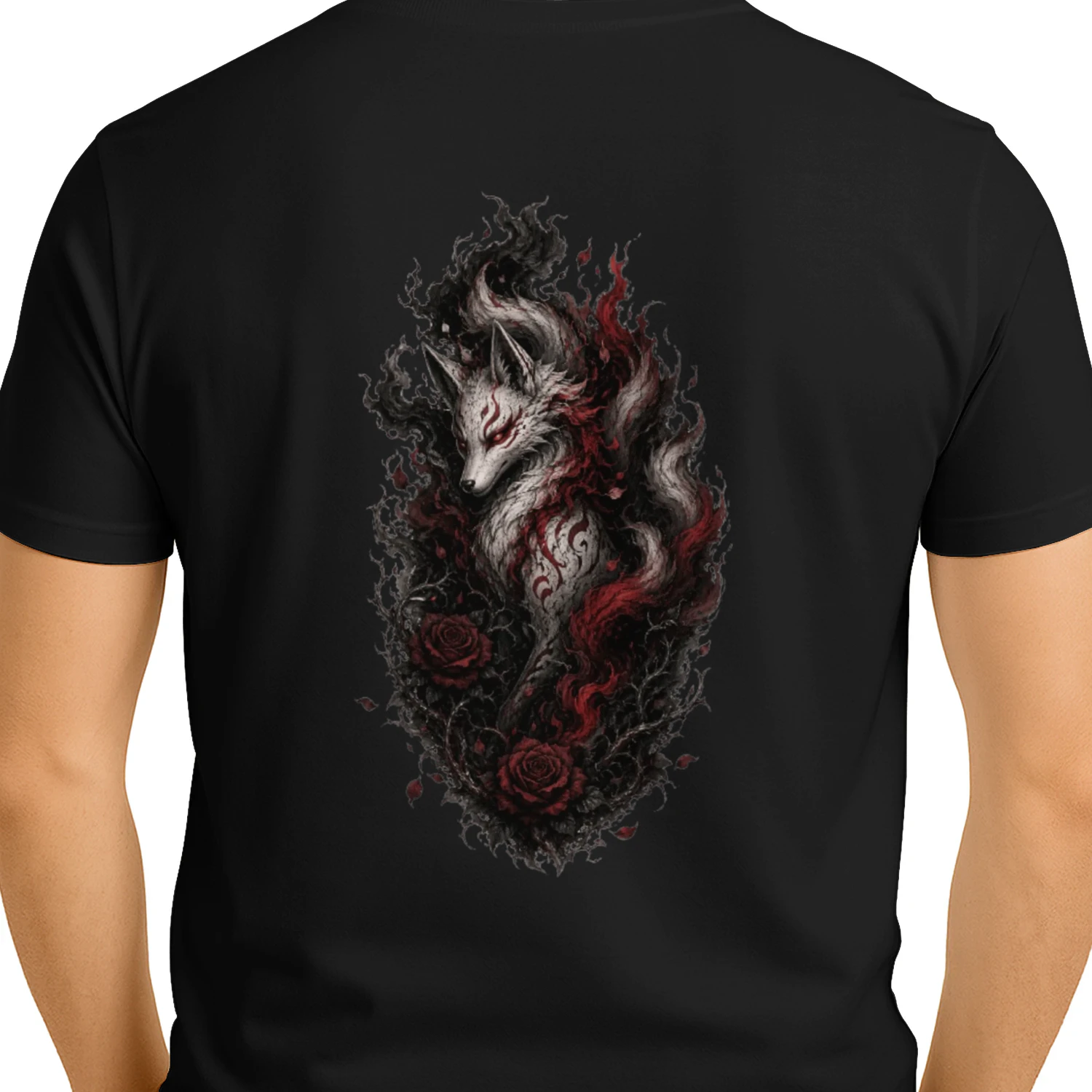 Broken Kitsune Spirit Premium Classic Tee – Japanese Gothic Anime Streetwear