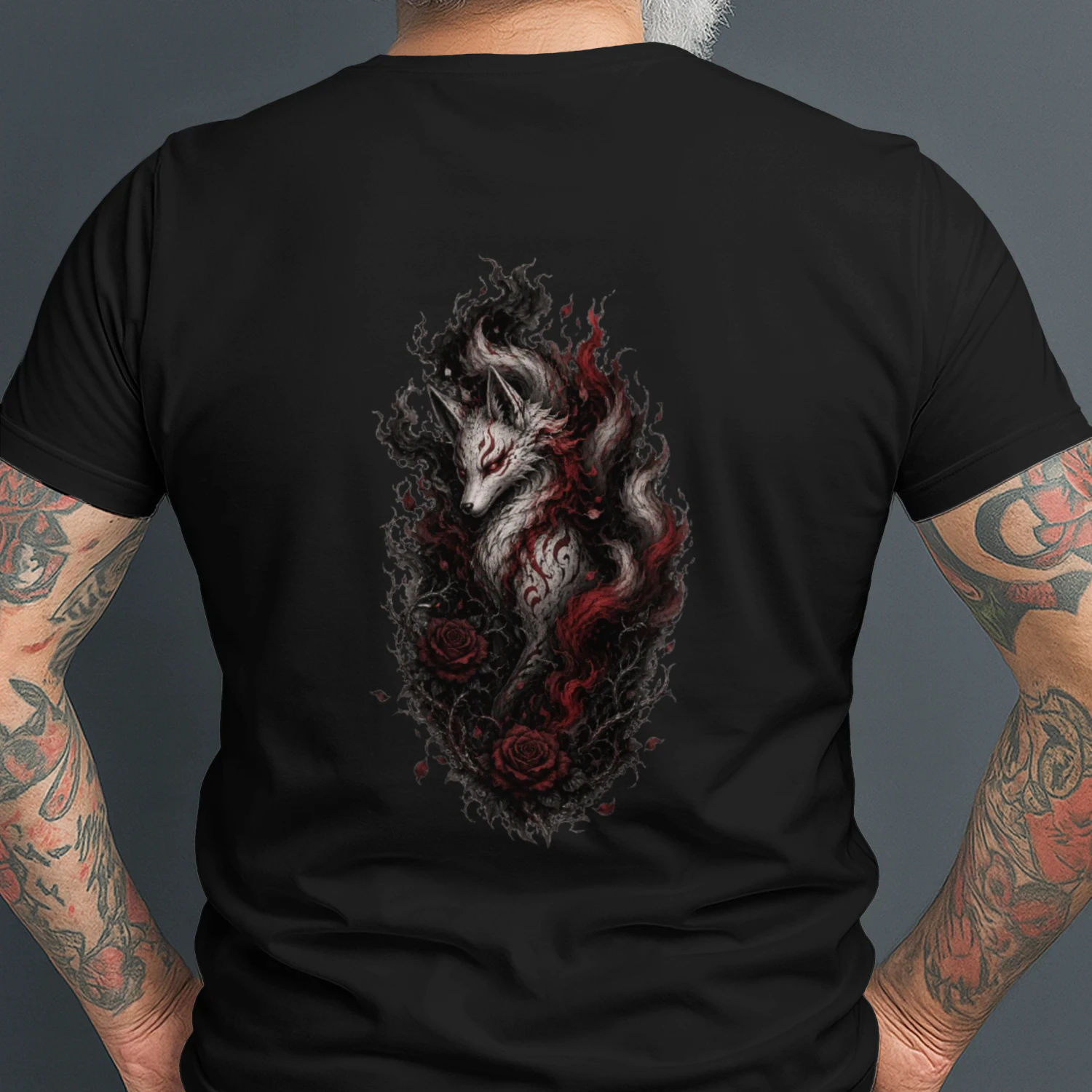 Broken Kitsune Spirit Premium Classic Tee – Japanese Gothic Anime Streetwear