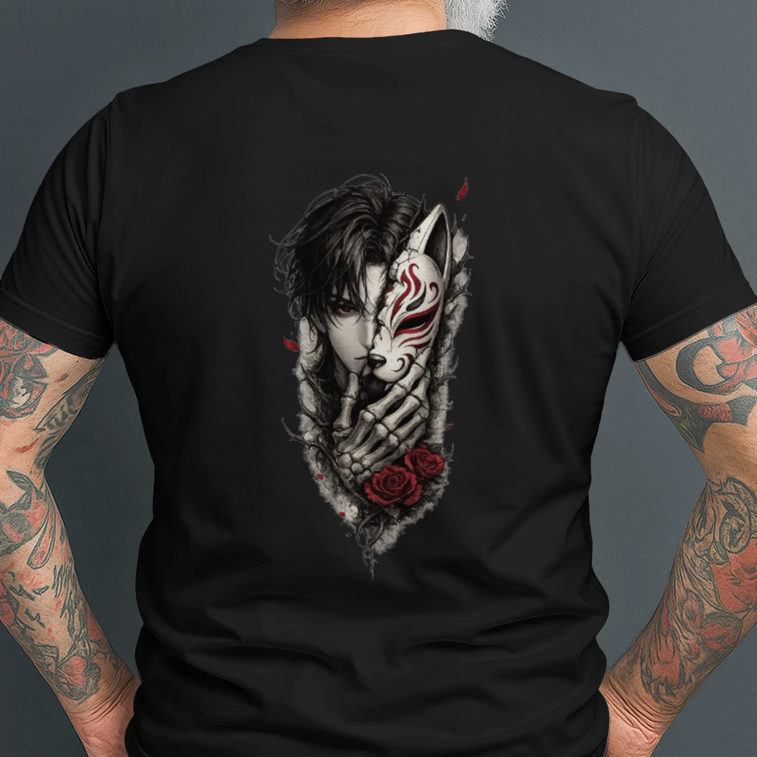 Broken Kitsune Premium Classic Tee – Dark Japanese Fox Spirit Anime Streetwear Shirt