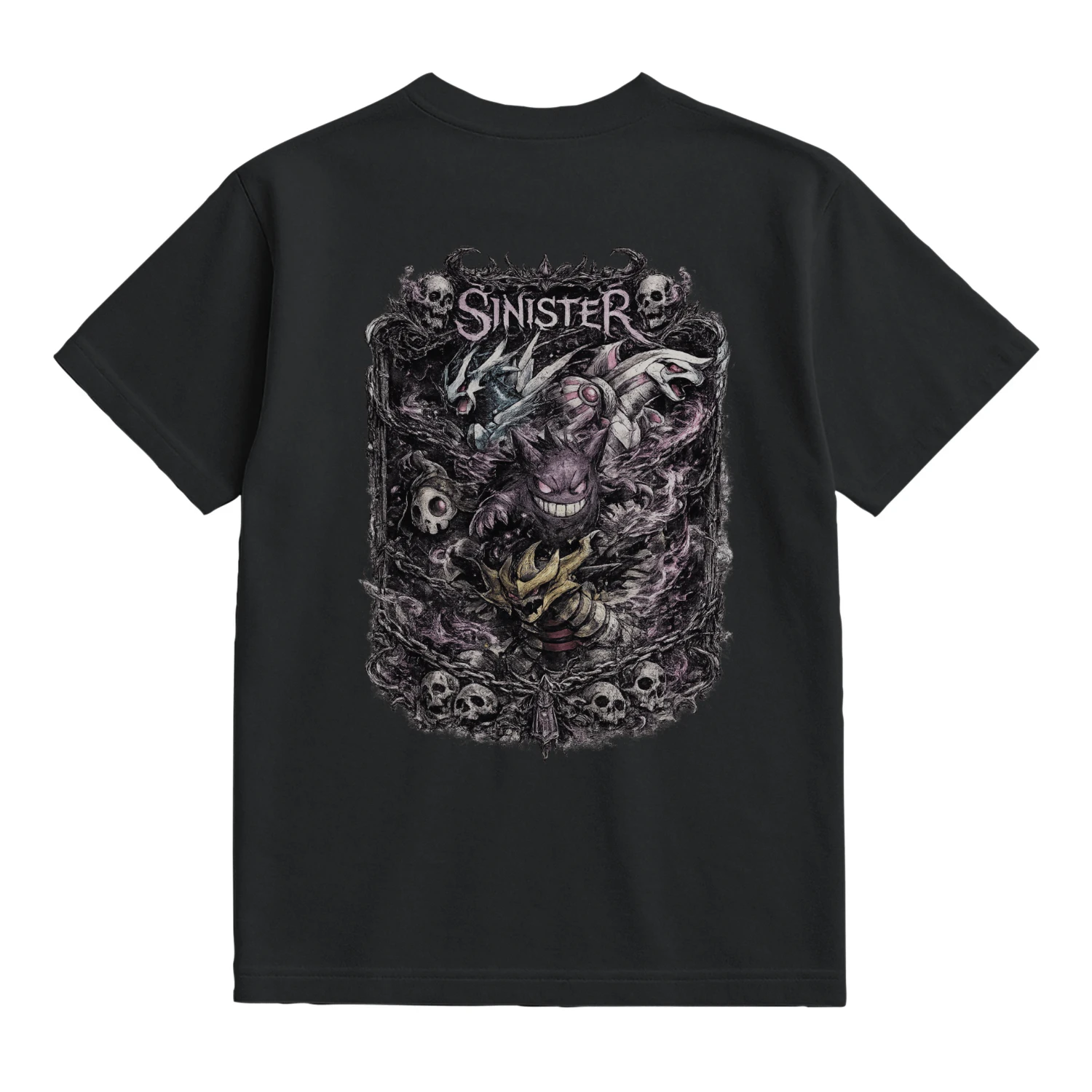 SINISTER™ Gothic Streetwear Garment-Dyed T-Shirt 