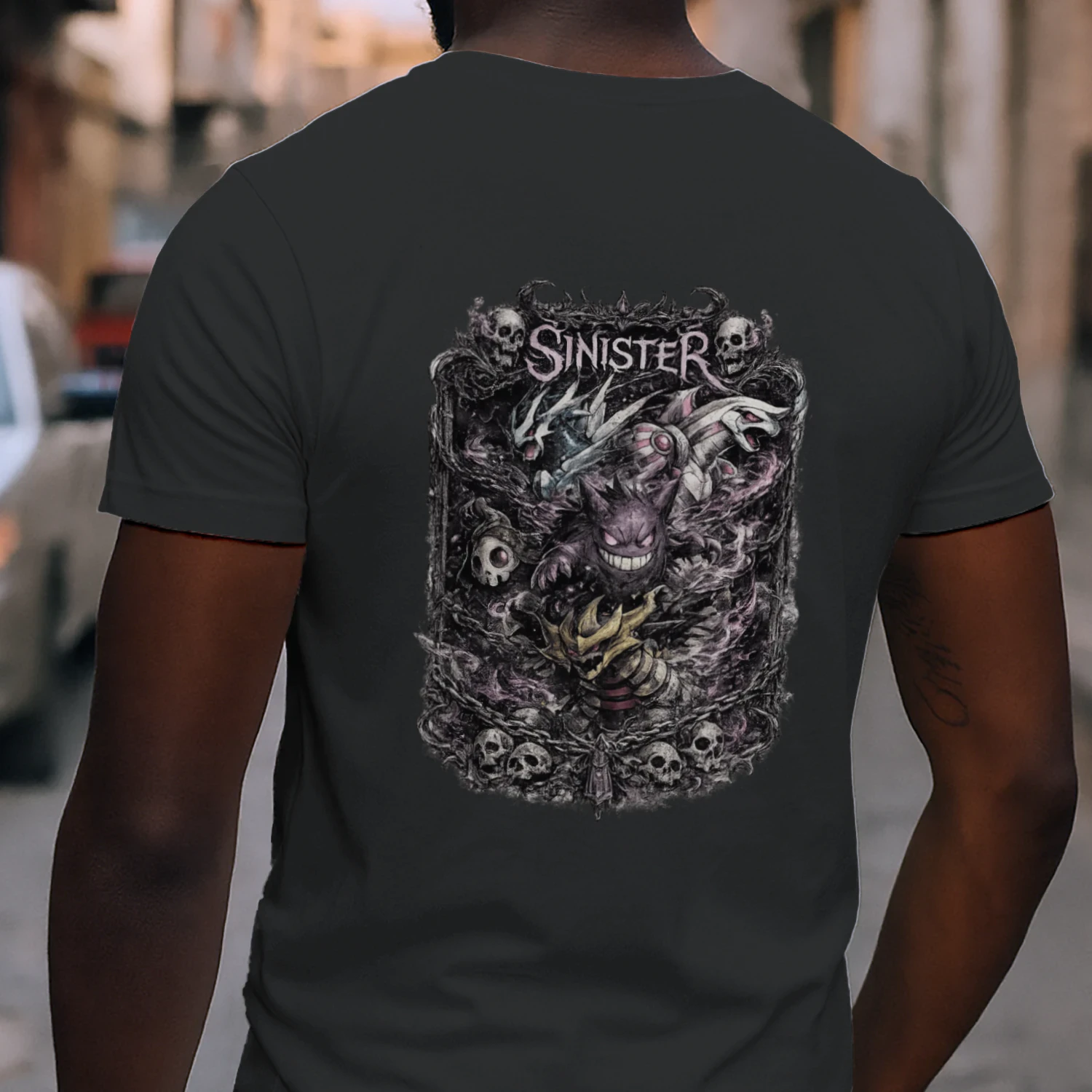 SINISTER™ Gothic Streetwear Garment-Dyed T-Shirt 
