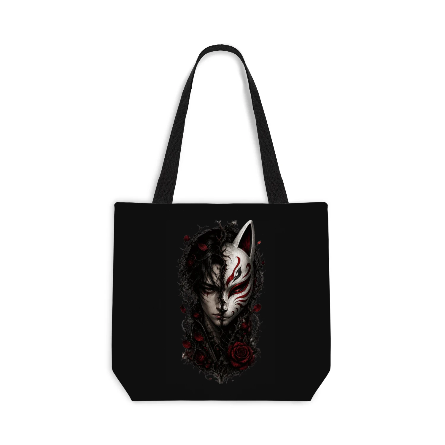 Half Human Kitsune Tote Bag – Japanese Anime Fox Spirit Gothic Tote