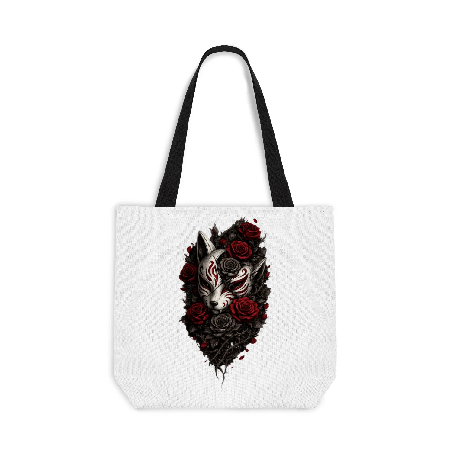 Crimson Kitsune Gothic Tote Bag