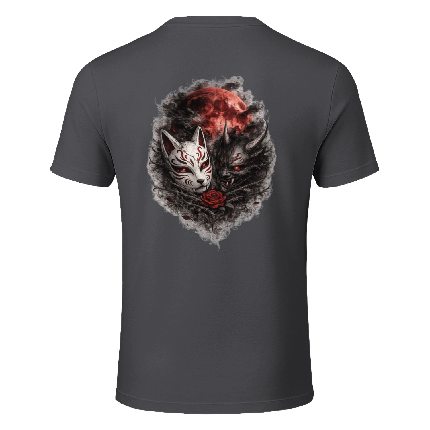 Oni & Kitsune Eclipse Premium Classic Tee – Japanese Gothic Streetwear