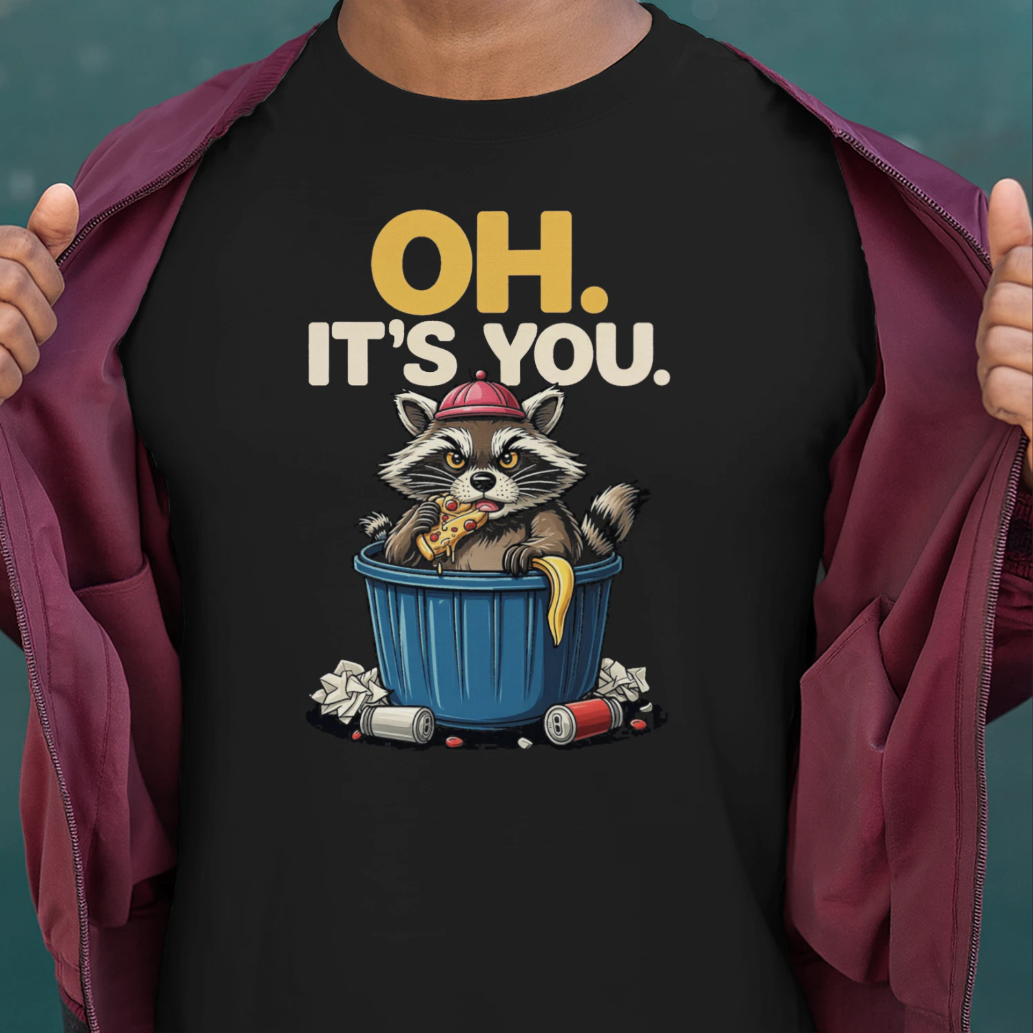 oh its you raccoon pizza funny