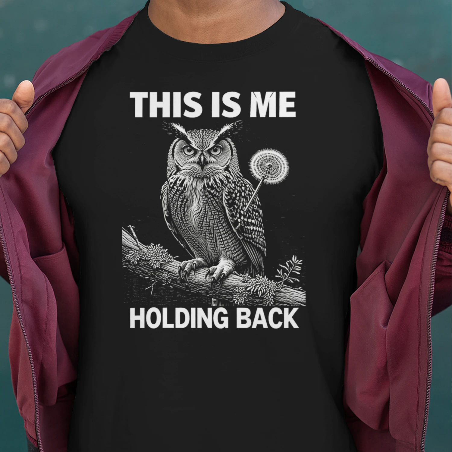 this is me holding back owl funny