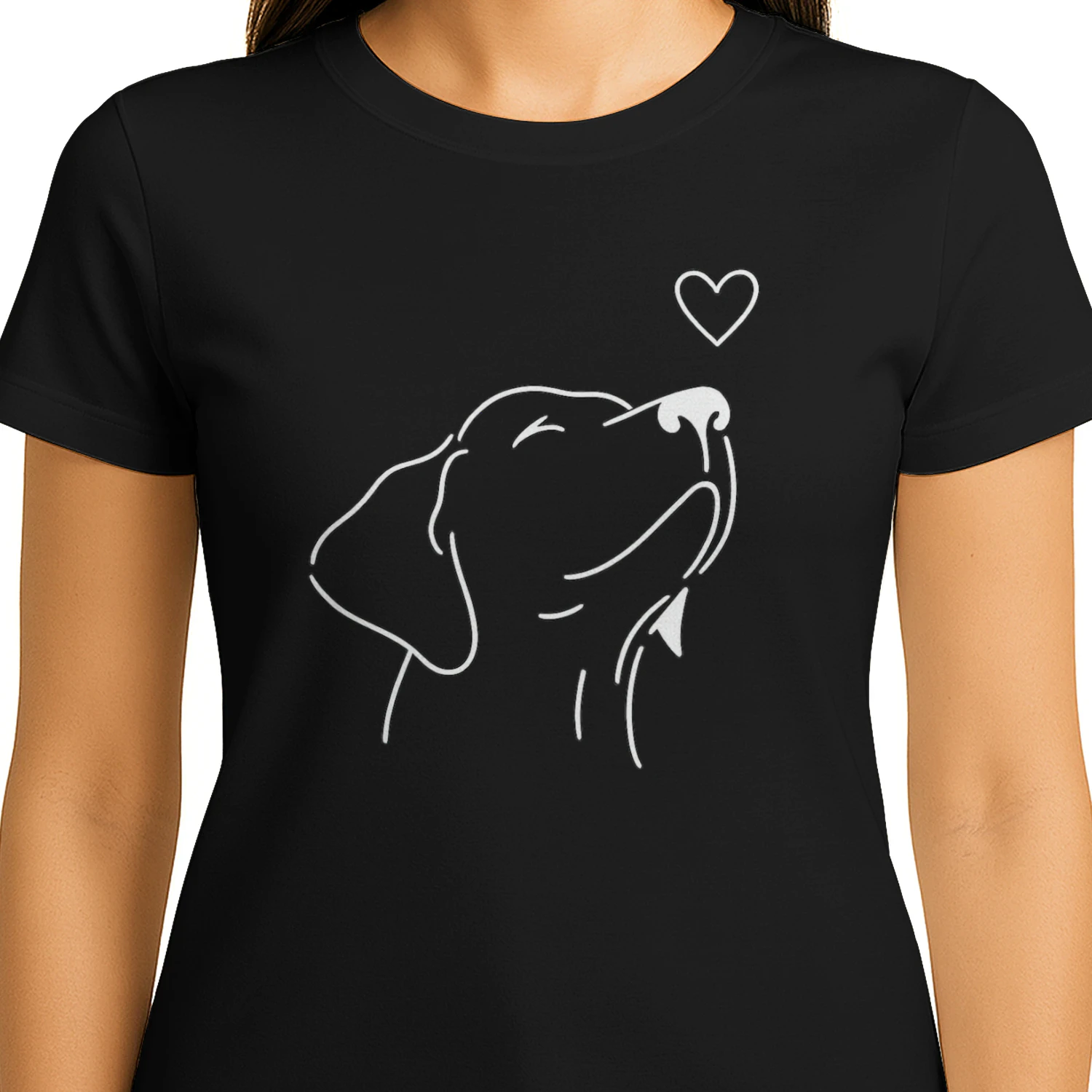 "Puppy Love Line Art – Minimalist Dog Heart Series"