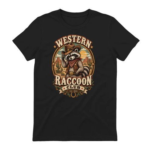 Vintage Western Raccoon Shirt, Funny Cowboy Animal 