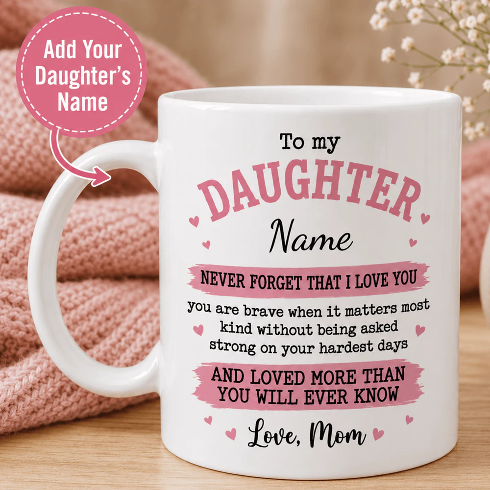 Never Forget That I Love You – Add Your Daughter’s Name – Mug 11oz