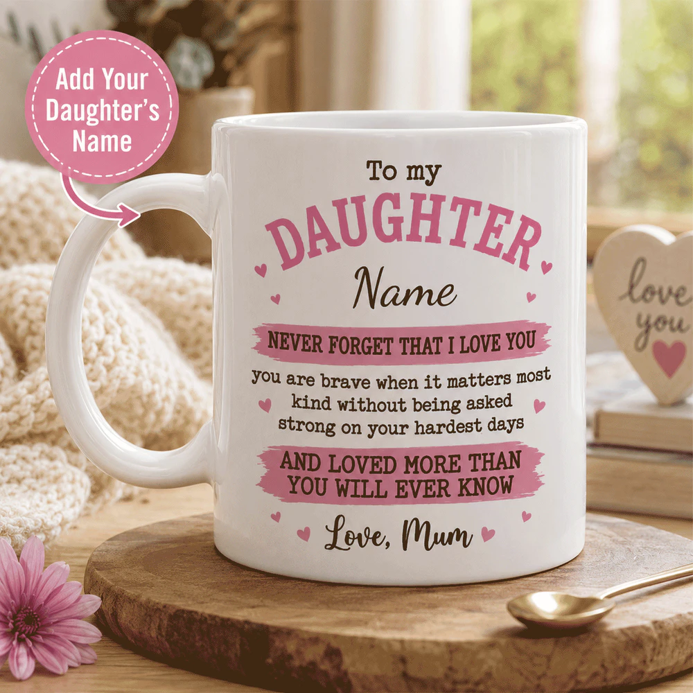 To My Daughter, Mum ♥ Mug – Add Your Daughter’s Name
