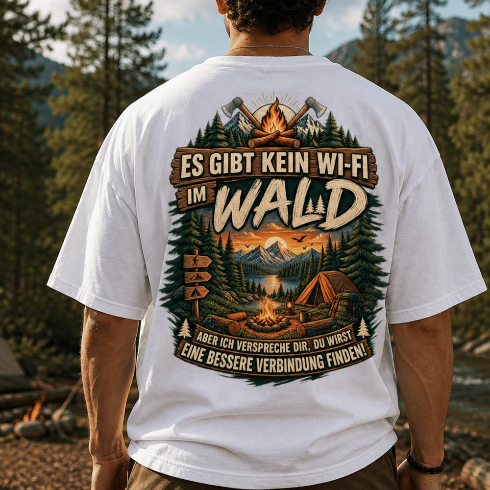 Kein WLAN im Wald – Camping T-Shirt