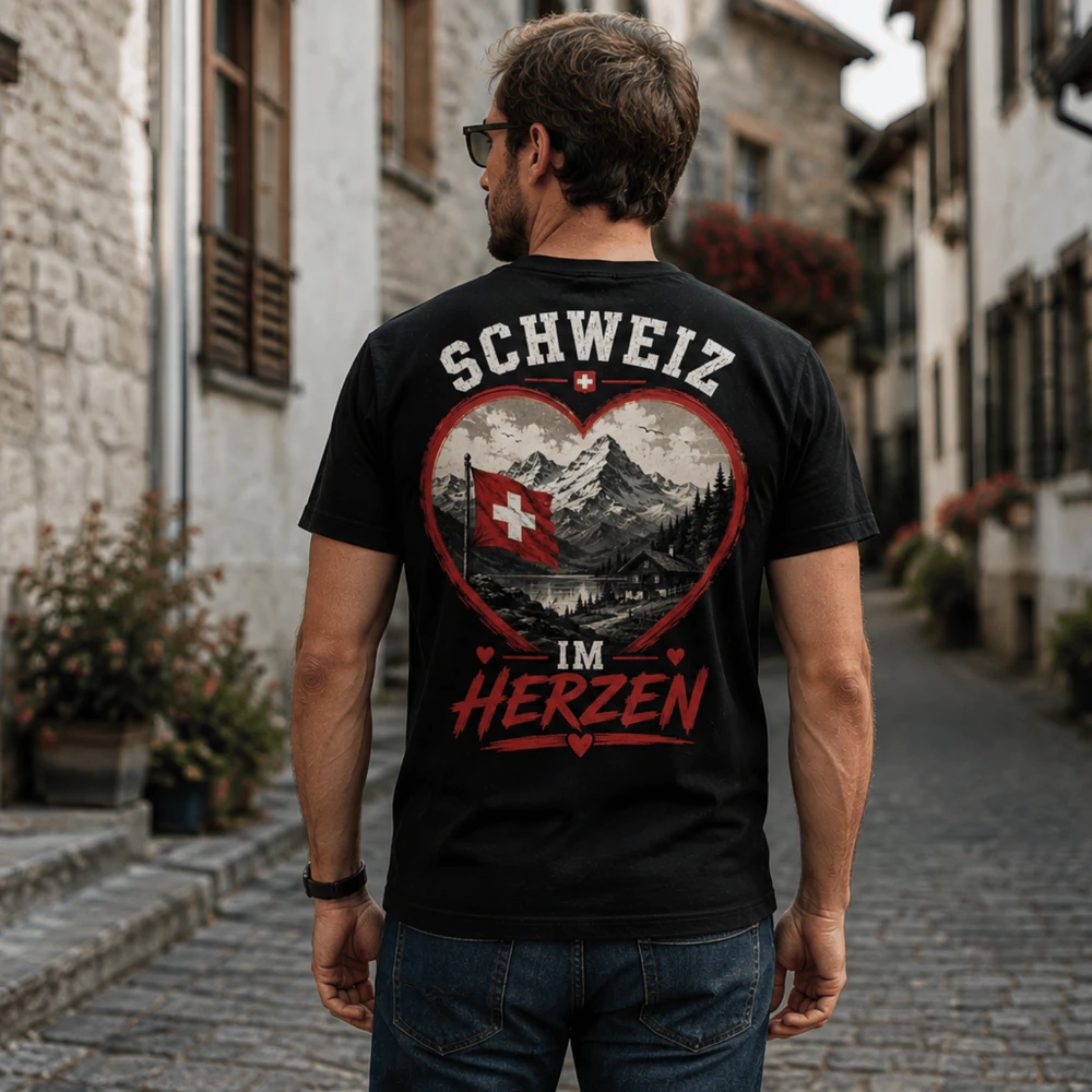 Schweiz im Herzen – Schweizer Alpen & Swiss Pride Vintage