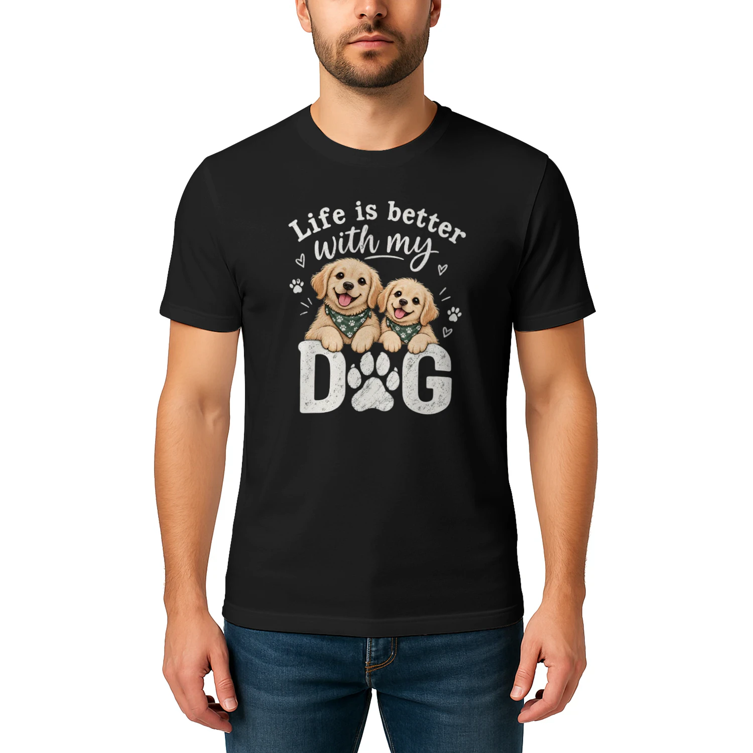 Life Is Better With My Dog – Cute Golden Retriever Dog Lover Design