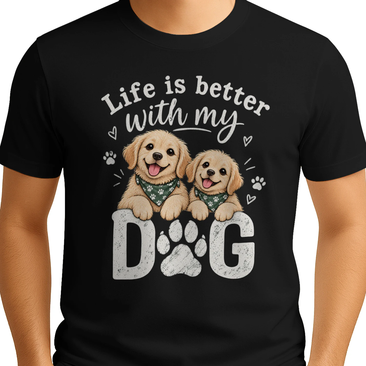 Life Is Better With My Dog – Cute Golden Retriever Dog Lover Design