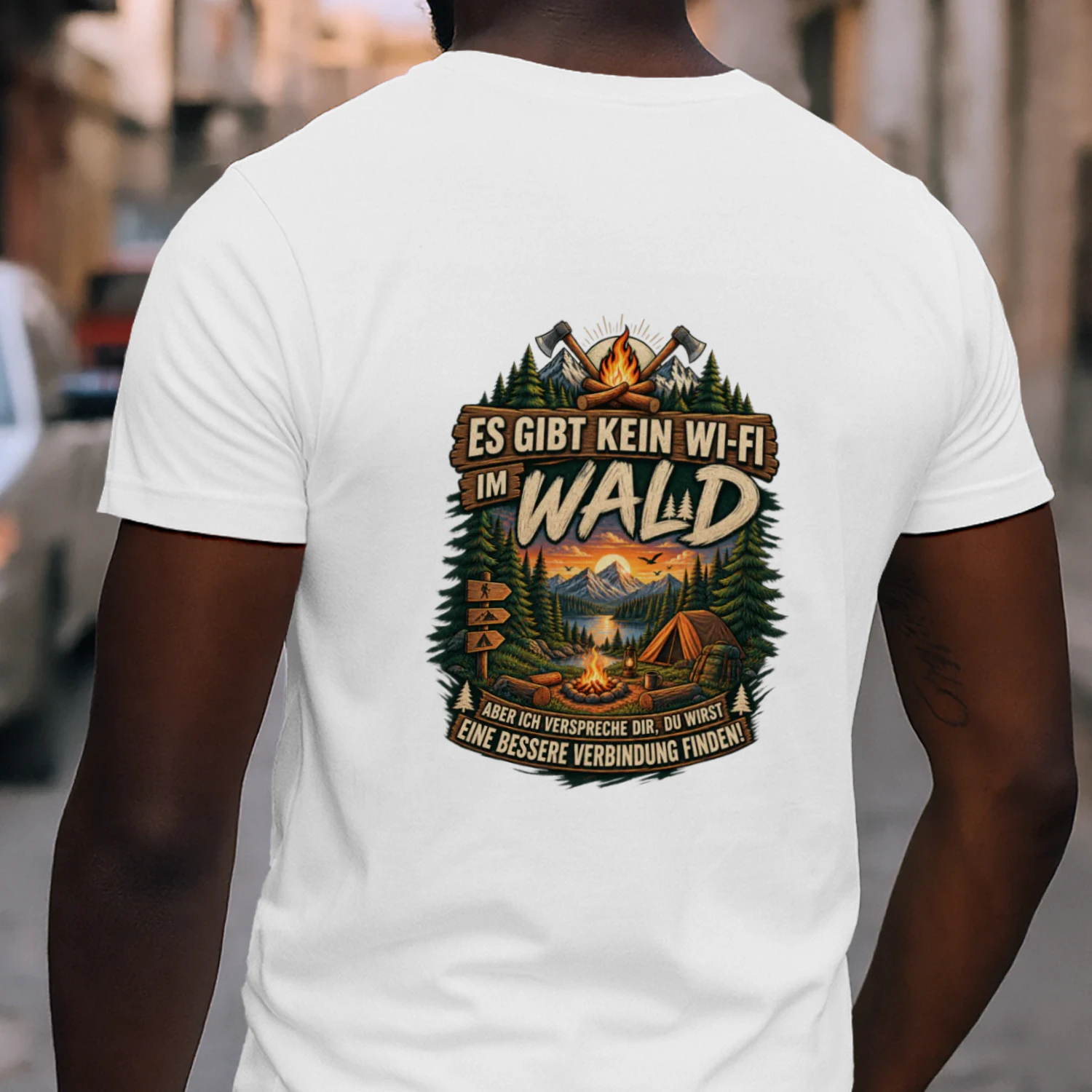 Kein WLAN im Wald – Camping T-Shirt