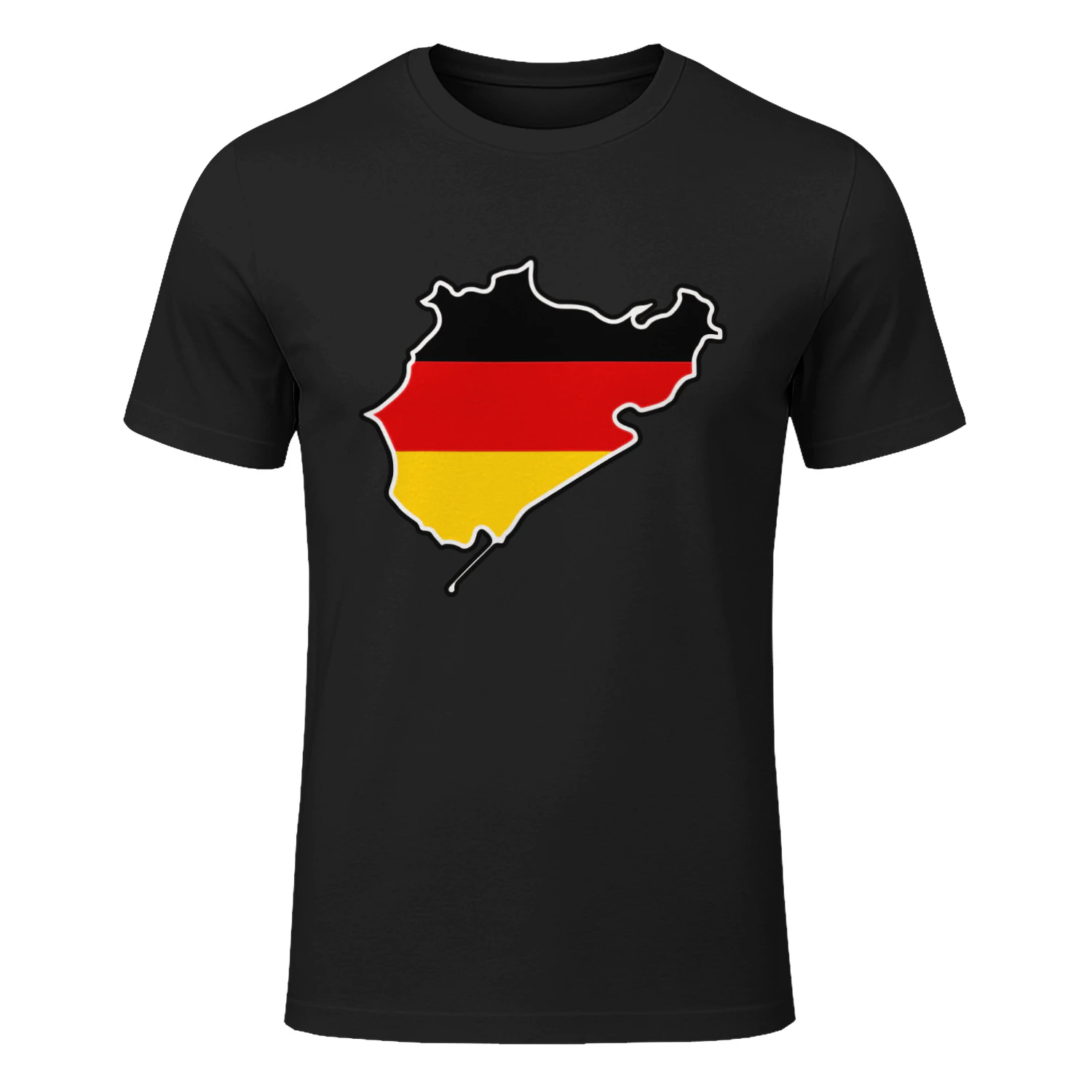 Nürburgring Nordschleife Track Germany Flag T-Shirt Minimalist Luxury Streetwear Racing Tee
