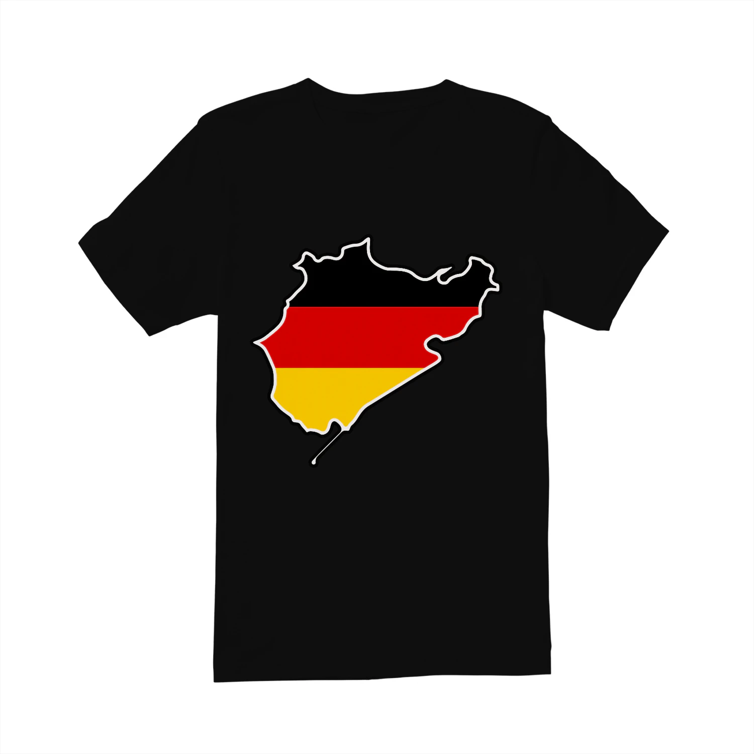 Nürburgring Nordschleife Track Germany Flag T-Shirt Minimalist Luxury Streetwear Racing Tee