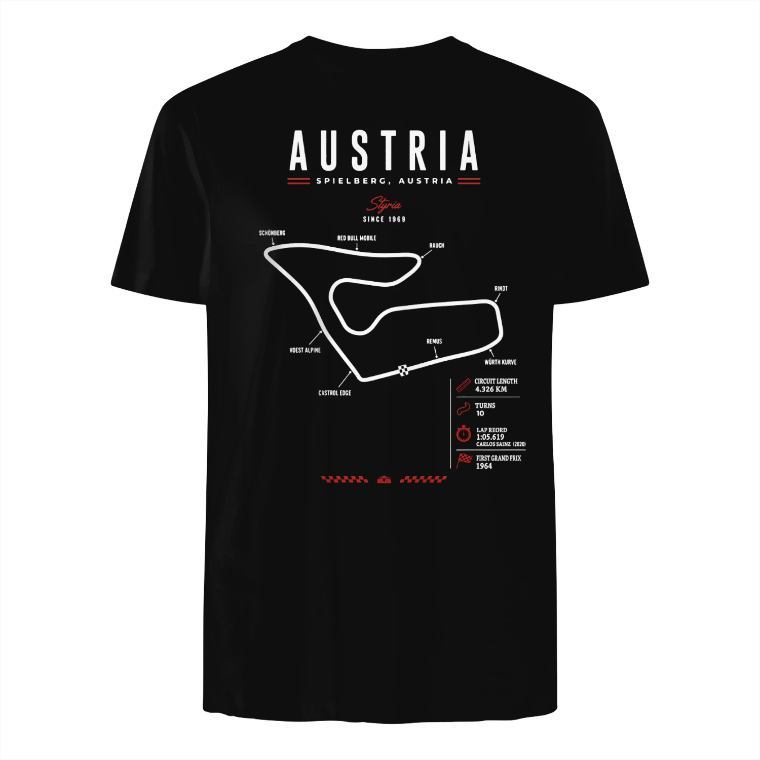 Austria Grand Prix Circuit T-Shirt Formula Racing Shirt Spielberg Austria Motorsport Gift