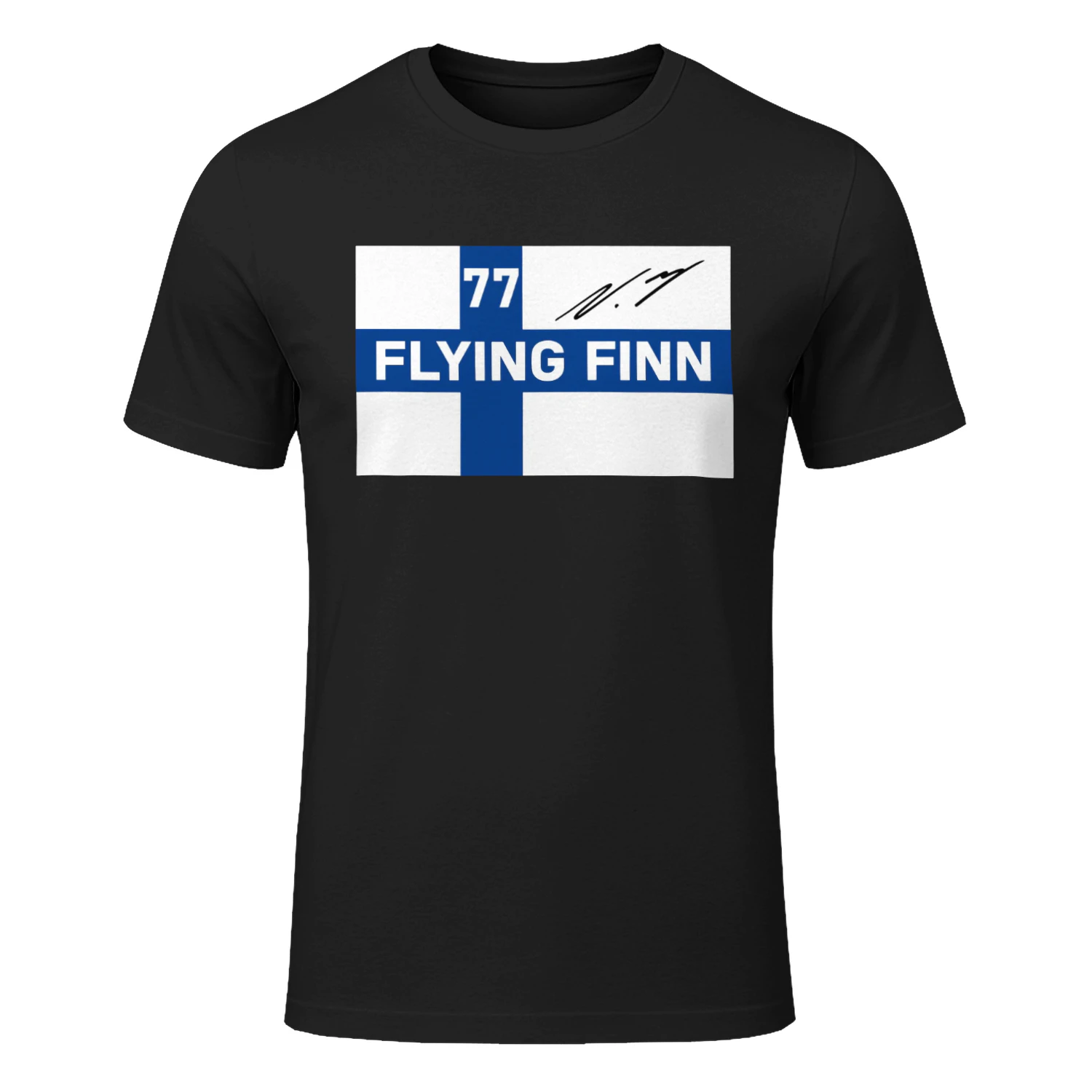 Flying Finn 77 Bottas Racing T-Shirt Finland Motorsport Fan Shirt 