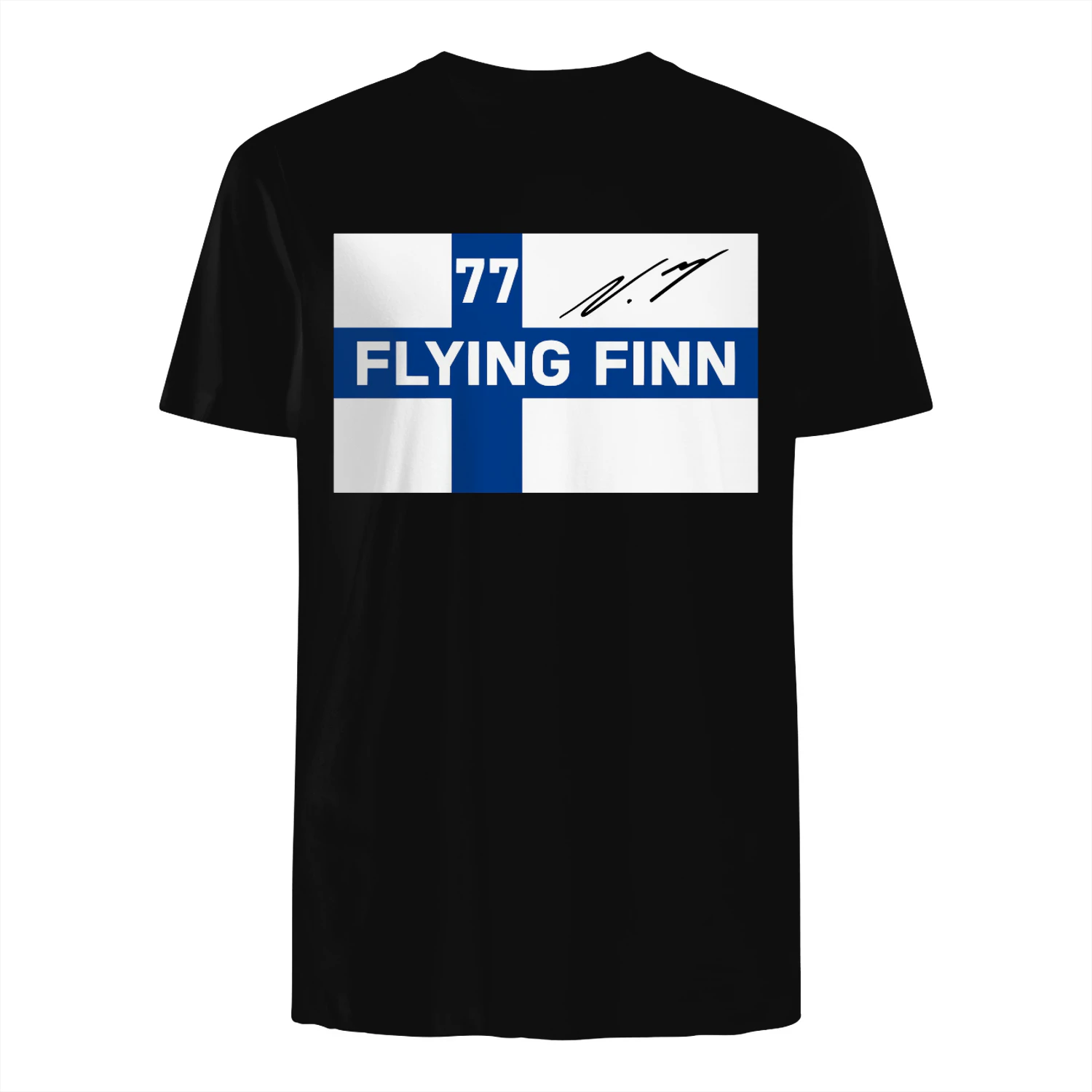 Flying Finn 77 Bottas Racing T-Shirt Finland Motorsport Fan Shirt 