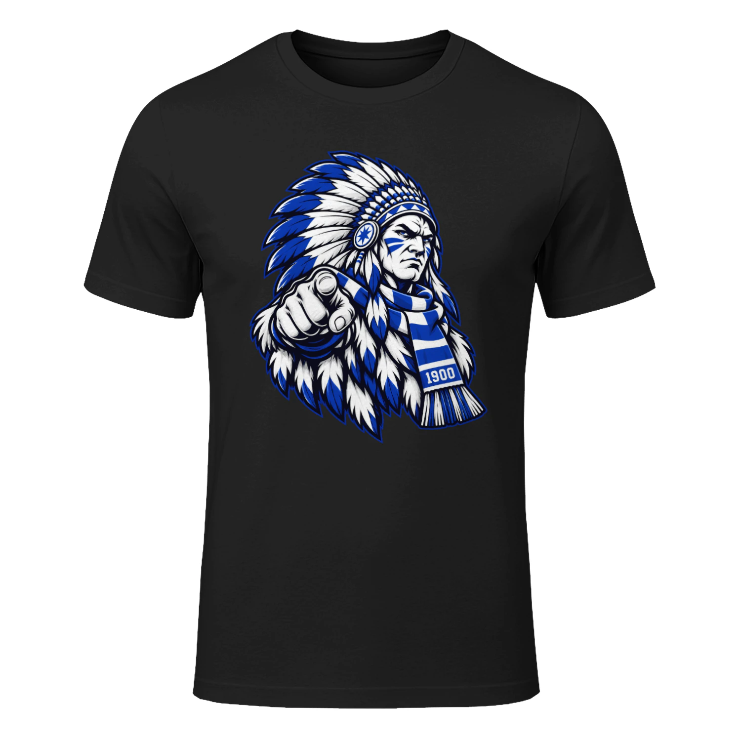 Gent Buffalo Supporters T-Shirt Blauw Wit 1900 Fan Shirt