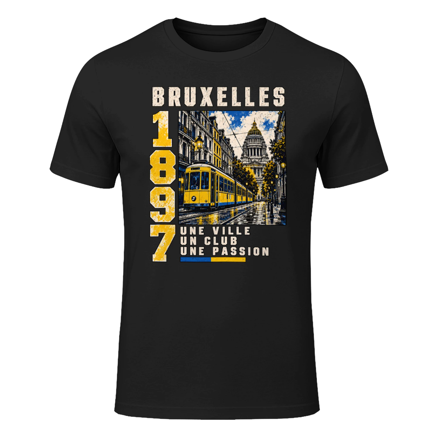 Bruxelles 1897 T-Shirt Une Ville Un Club Une Passion Supporter Football Belge