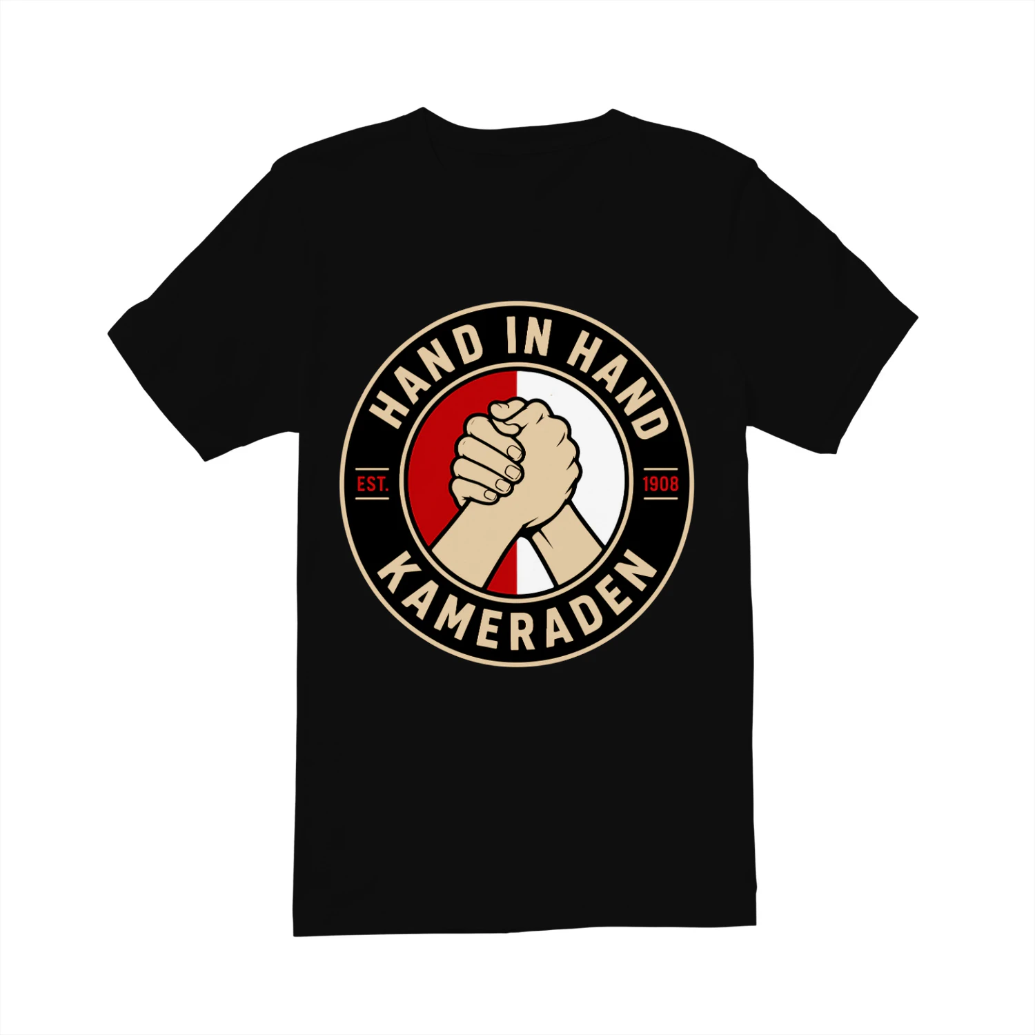 Hand in Hand Kameraden 1908 Shirt – Rotterdam Voetbal Supporter Tee Shirt