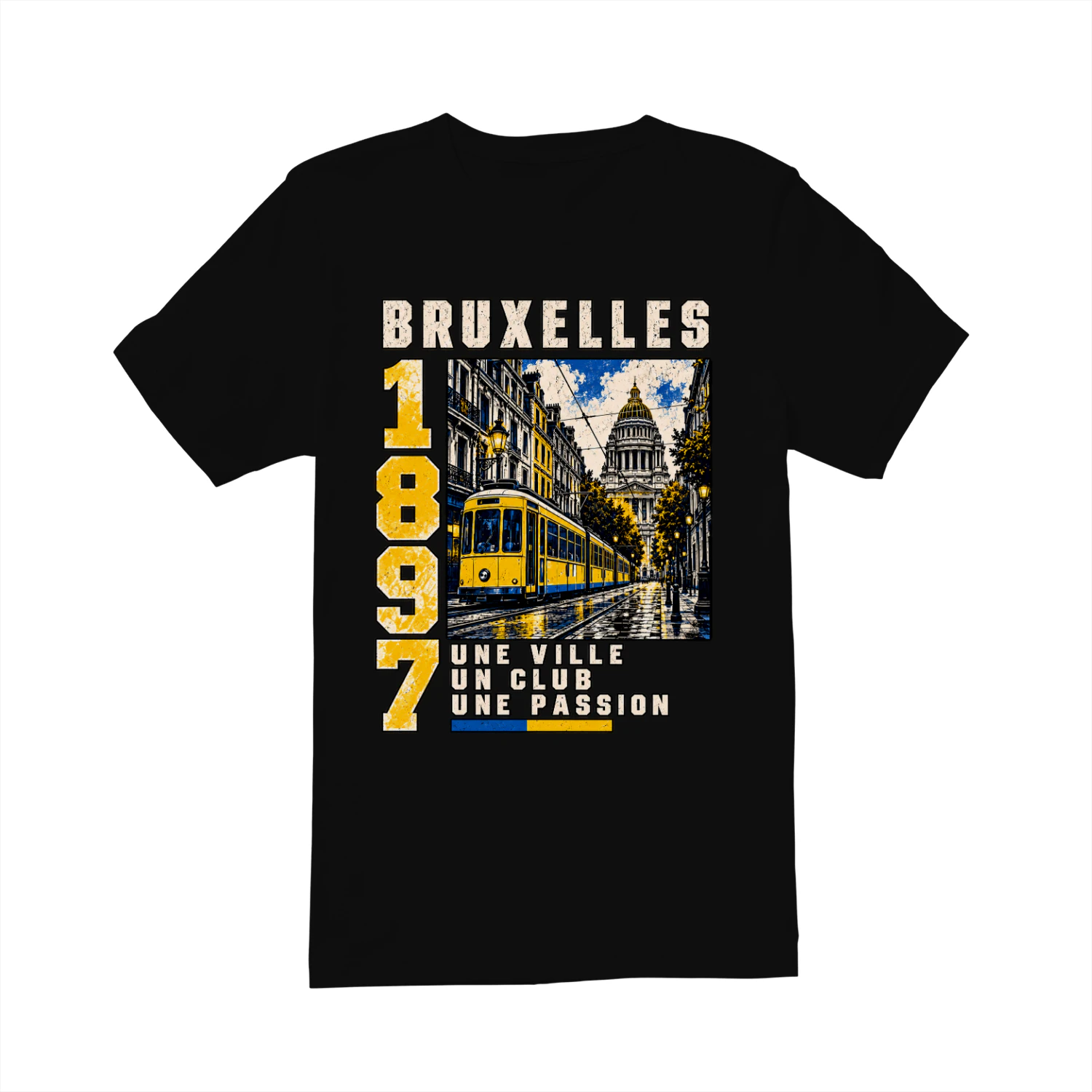 Bruxelles 1897 T-Shirt Une Ville Un Club Une Passion Supporter Football Belge