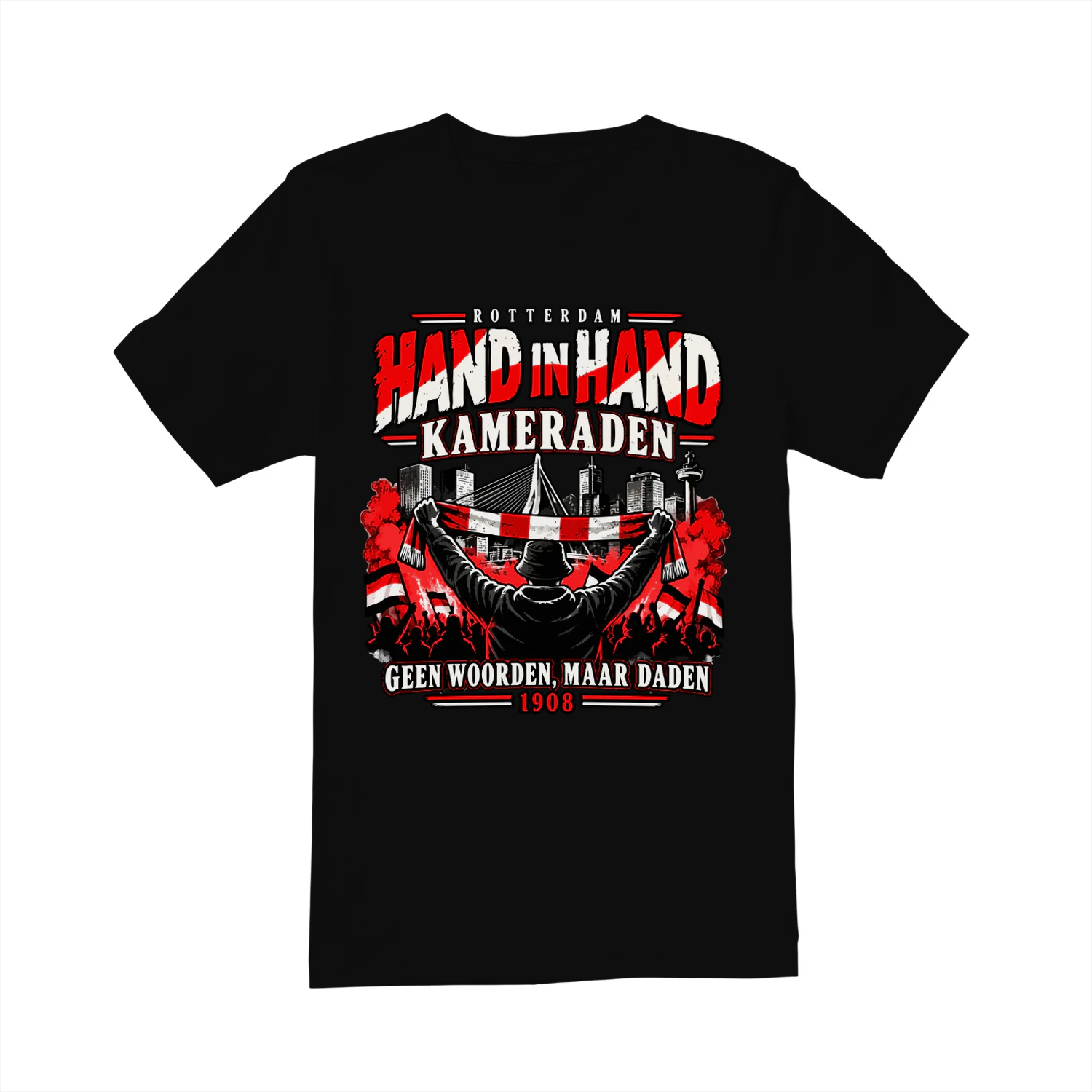 Hand in Hand Kameraden 1908 Shirt Rotterdam Supporter Tee Shirt