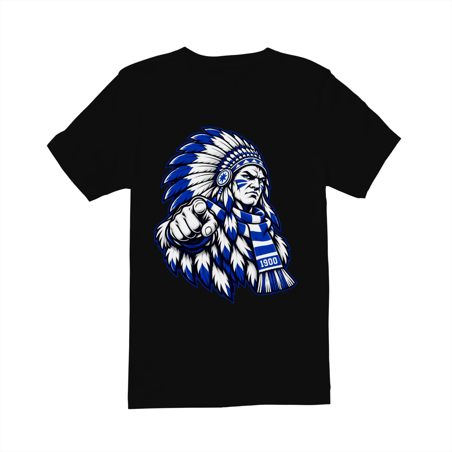 Gent Buffalo Supporters T-Shirt Blauw Wit 1900 Fan Shirt
