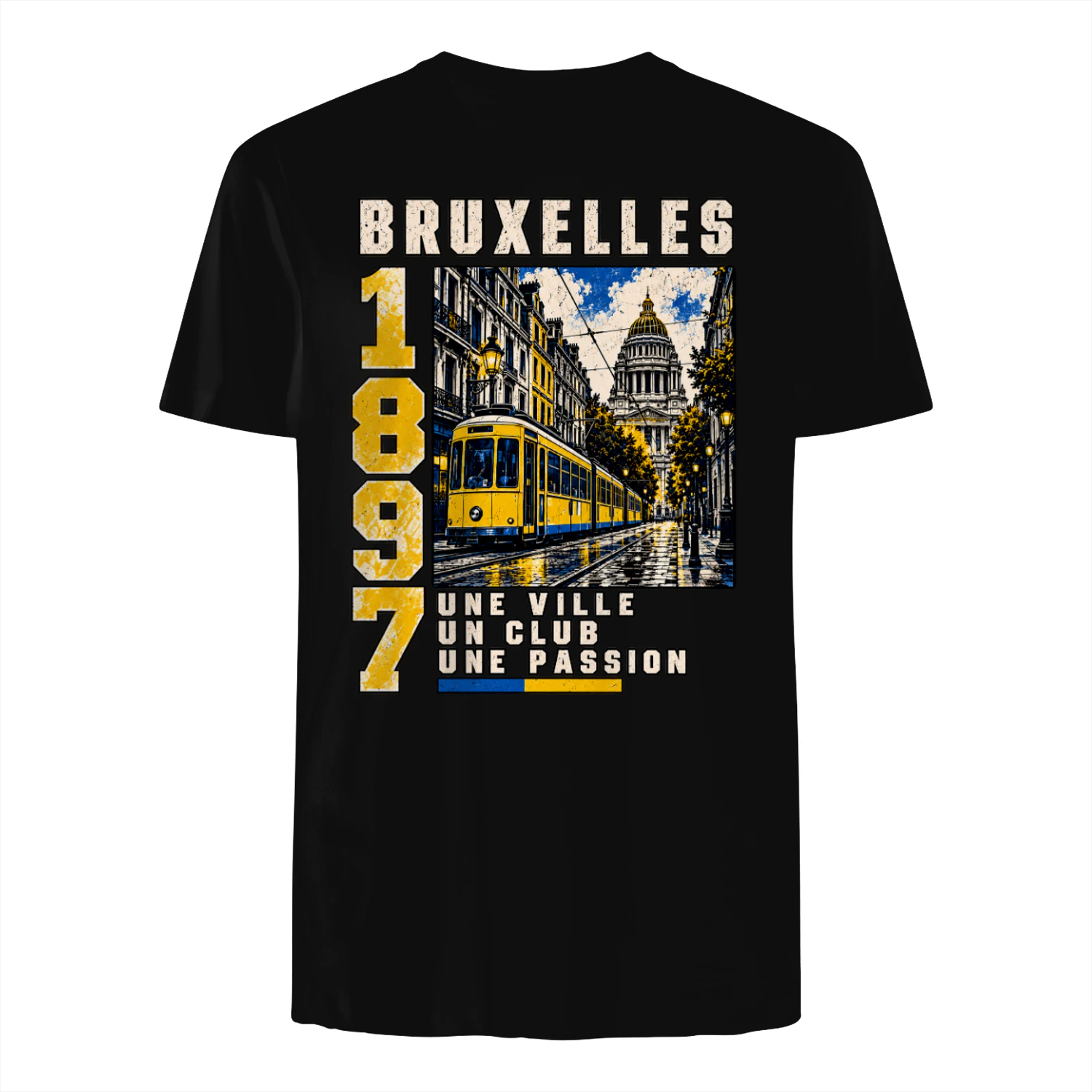 Bruxelles 1897 T-Shirt Une Ville Un Club Une Passion Supporter Football Belge