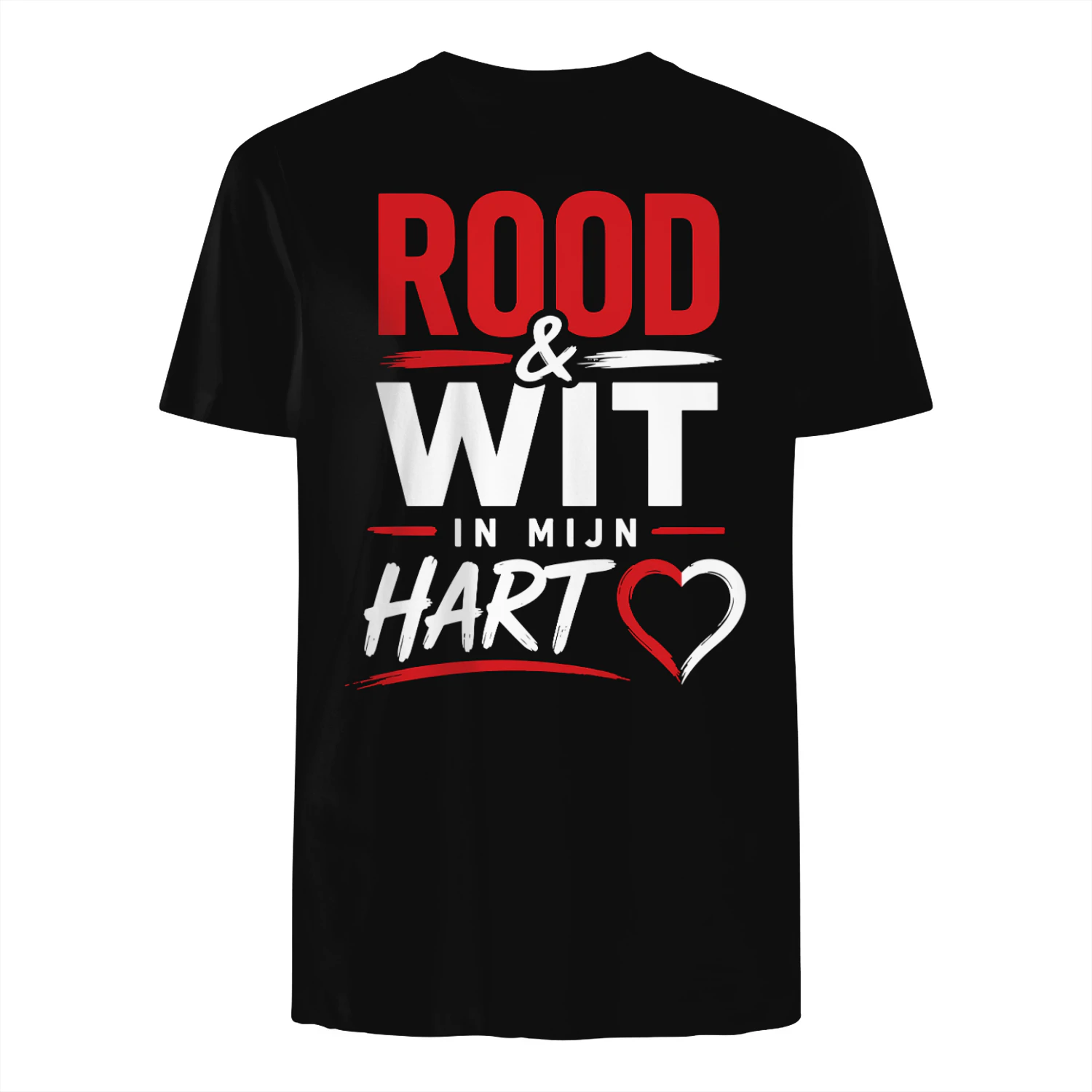 Rood & Wit In Mijn Hart Shirt Rotterdams Voetbal Fan Tee Shirt