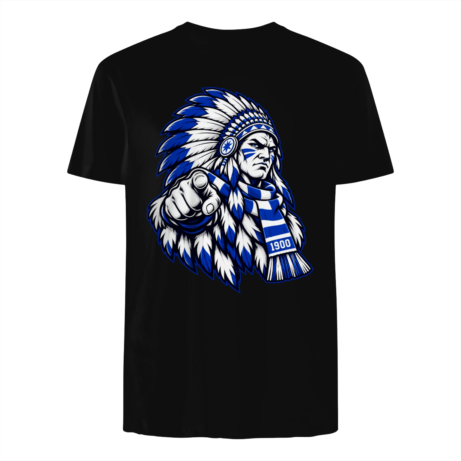 Gent Buffalo Supporters T-Shirt Blauw Wit 1900 Fan Shirt