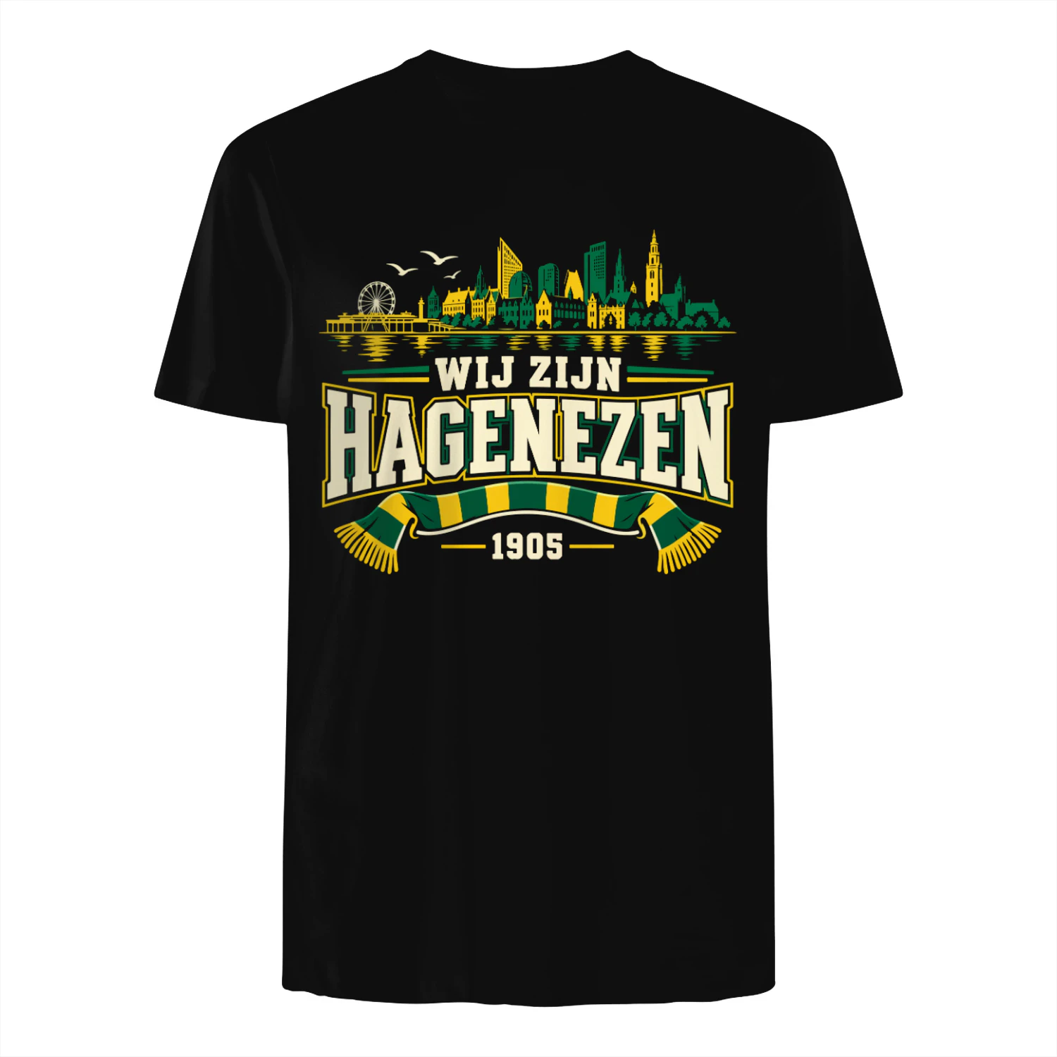 Wij Zijn Hagenezen 1905 Shirt – Den Haag Supporter T-Shirt Geel Groen