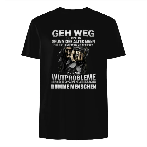 Grummiger alter Mann