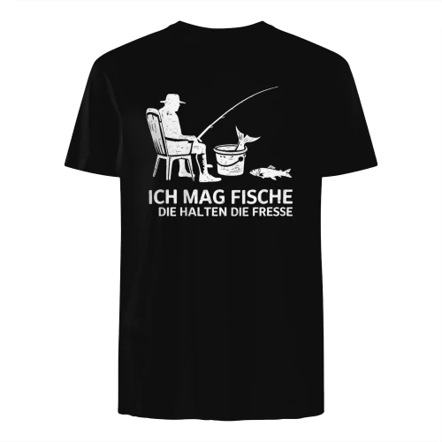Lustiges Angler T-Shirt – Ich mag Fische