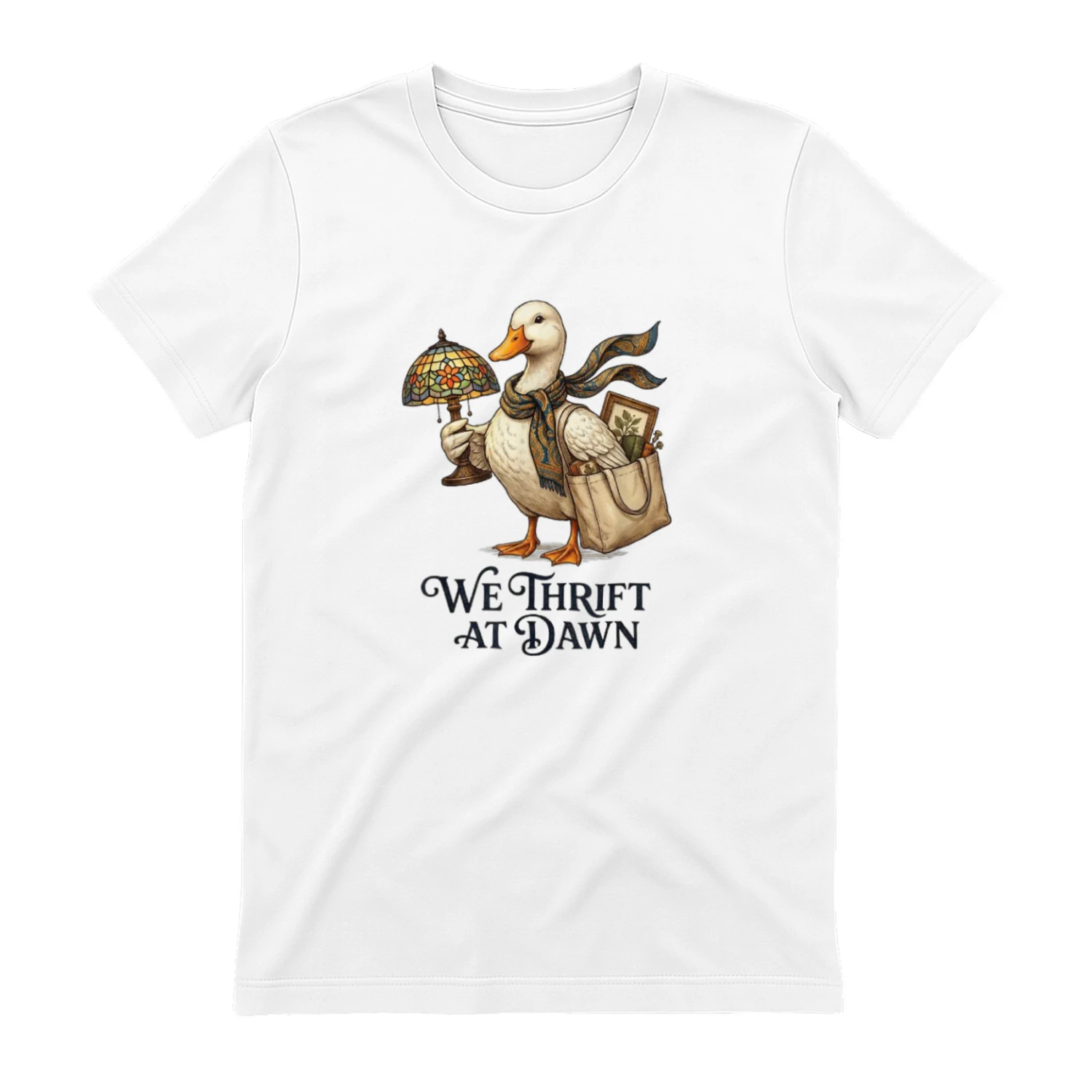 We Thrift At Dawn Funny Goose Thrifting Vintage Collector T-Shirt